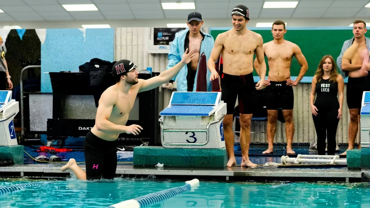 Harvard Swimming Stays Perfect with 180.50-119.50 Win Over Columbia in Ivy League Clash